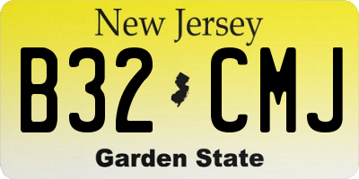 NJ license plate B32CMJ