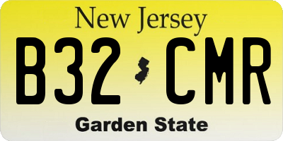 NJ license plate B32CMR