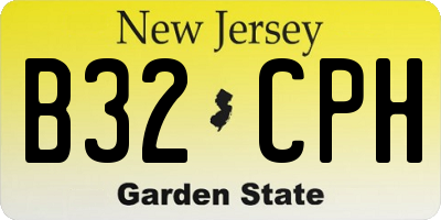 NJ license plate B32CPH
