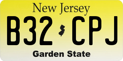 NJ license plate B32CPJ