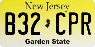 NJ license plate B32CPR