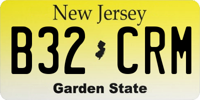 NJ license plate B32CRM