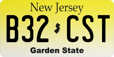 NJ license plate B32CST