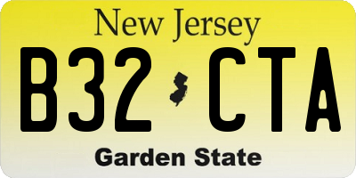 NJ license plate B32CTA