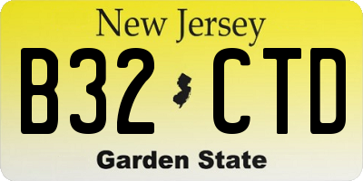 NJ license plate B32CTD