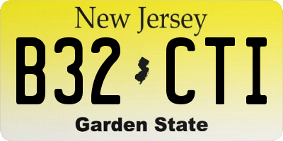 NJ license plate B32CTI