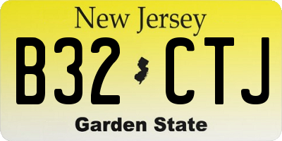NJ license plate B32CTJ