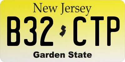 NJ license plate B32CTP