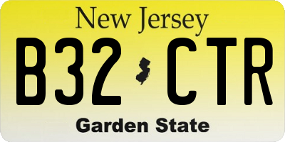 NJ license plate B32CTR