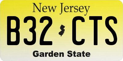 NJ license plate B32CTS