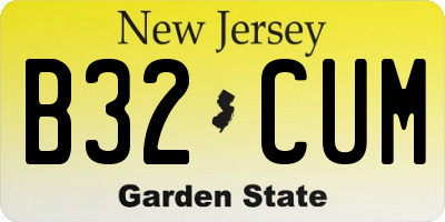 NJ license plate B32CUM