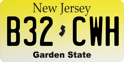 NJ license plate B32CWH