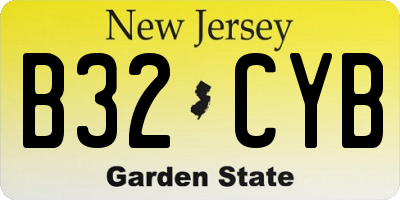 NJ license plate B32CYB