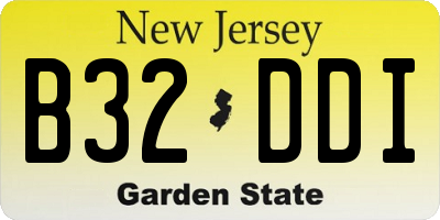 NJ license plate B32DDI