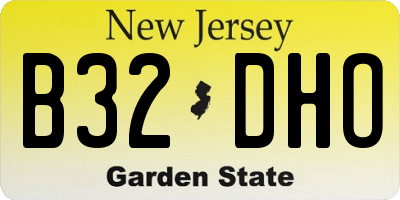 NJ license plate B32DHO