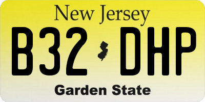 NJ license plate B32DHP