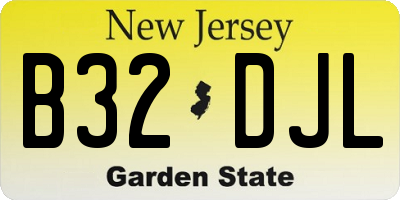 NJ license plate B32DJL