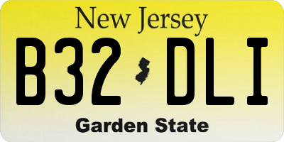 NJ license plate B32DLI