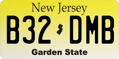 NJ license plate B32DMB