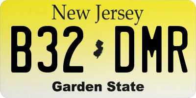 NJ license plate B32DMR