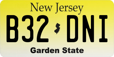 NJ license plate B32DNI