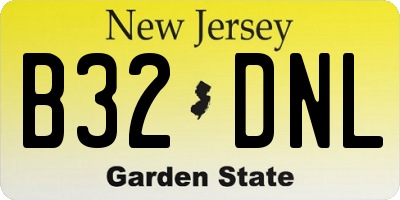 NJ license plate B32DNL