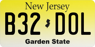 NJ license plate B32DOL