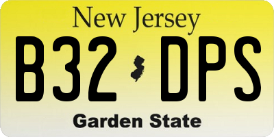 NJ license plate B32DPS
