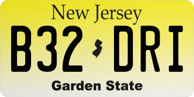 NJ license plate B32DRI
