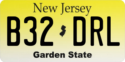 NJ license plate B32DRL