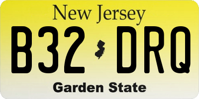 NJ license plate B32DRQ