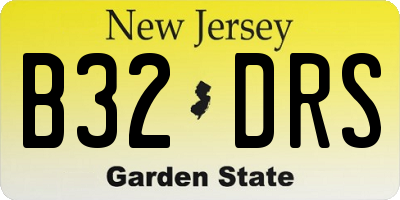 NJ license plate B32DRS