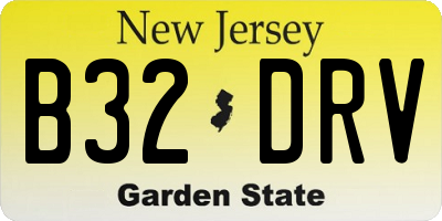 NJ license plate B32DRV