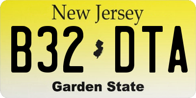 NJ license plate B32DTA