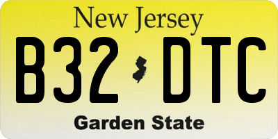 NJ license plate B32DTC