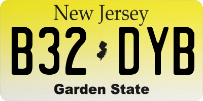NJ license plate B32DYB