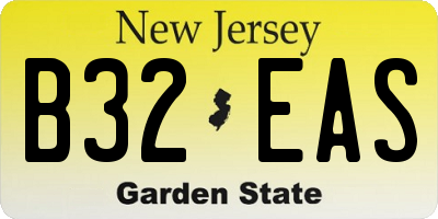 NJ license plate B32EAS