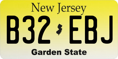 NJ license plate B32EBJ