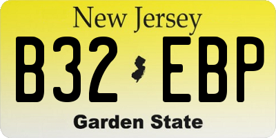 NJ license plate B32EBP