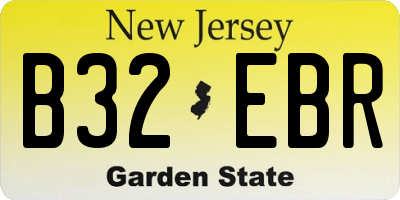 NJ license plate B32EBR