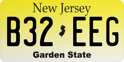 NJ license plate B32EEG