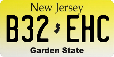 NJ license plate B32EHC