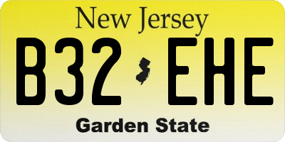 NJ license plate B32EHE