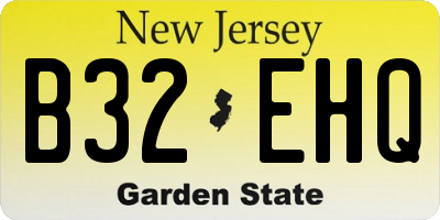 NJ license plate B32EHQ