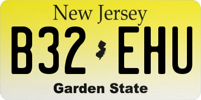 NJ license plate B32EHU