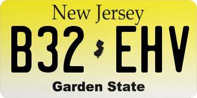 NJ license plate B32EHV