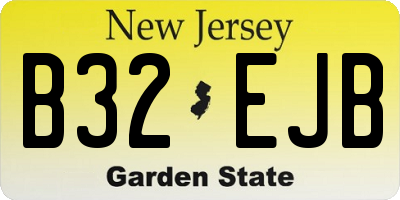 NJ license plate B32EJB