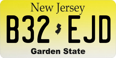 NJ license plate B32EJD