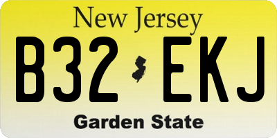NJ license plate B32EKJ