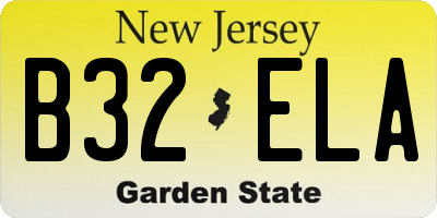 NJ license plate B32ELA
